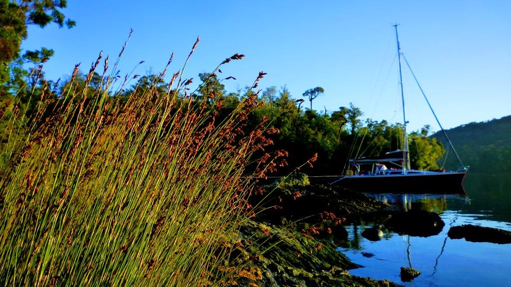 Anchoring in a Patagonian caleta