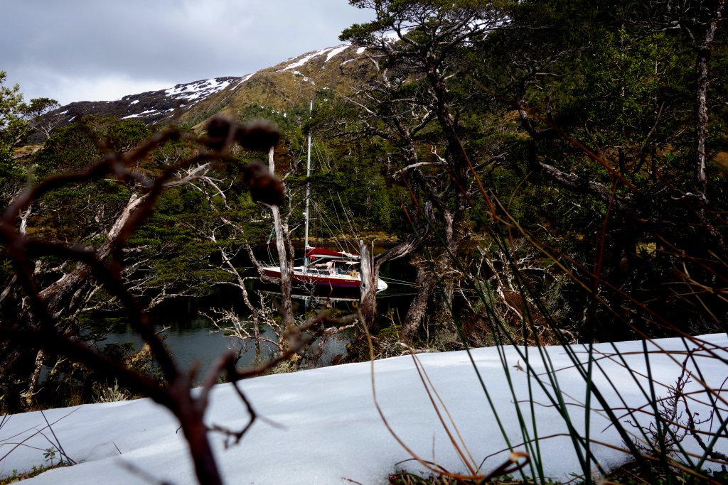 Caleta dans les canaux de Patagonie